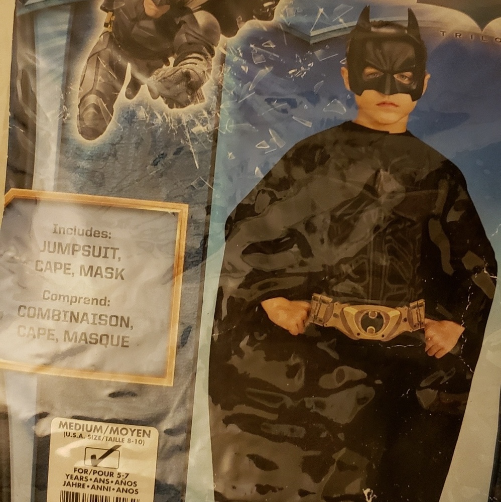 Batman Costume Size 8-10